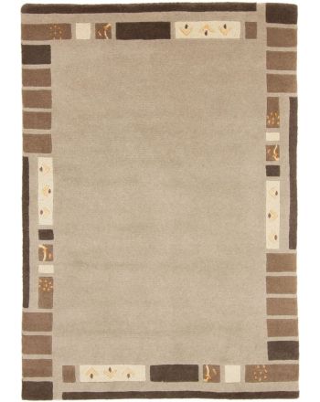 Tapis de laine Nepal Jaipur Gris