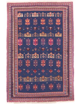 Tapis tissé à plat Kilim Qashqai