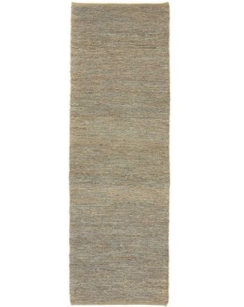 Tapis tissé à plat Kilim Jute couloir Gris