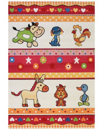 Tapis enfant Zoo Rouge