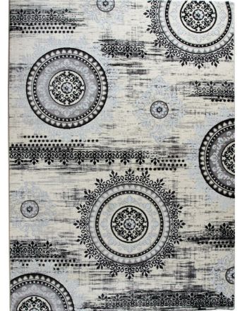 Tapis Mandala Gris