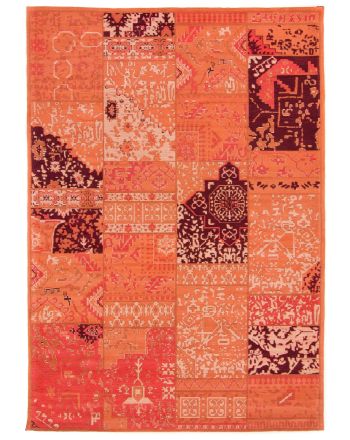 Tapis tissé à plat Kilim Patchwork Sofi Rouge