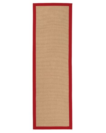 Tapis couloir Sisal Rouge