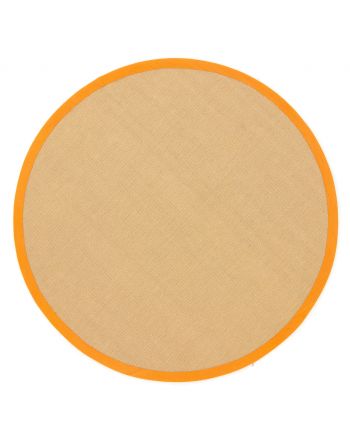 Tapis Sisal ronde Orange