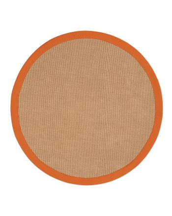 Tapis Sisal ronde Orange