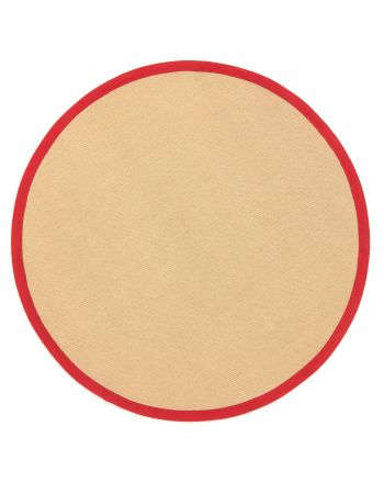 Tapis Sisal ronde Rouge