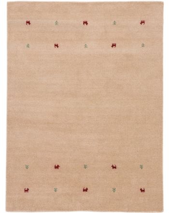 Tapis de laine Gabbeh Uni Beige
