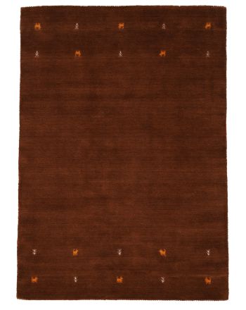 Tapis de laine Gabbeh Uni Marron