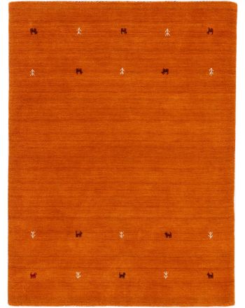 Tapis de laine Gabbeh Uni Orange