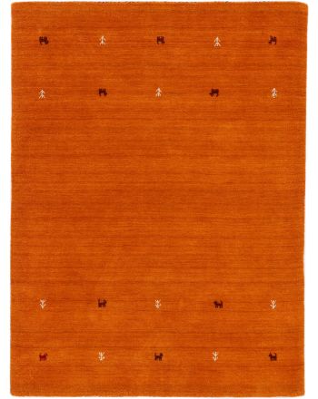 Tapis de laine Gabbeh Uni Orange