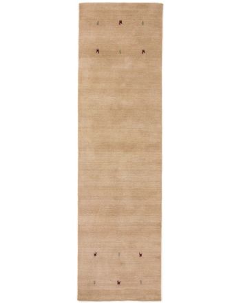 Tapis de laine Gabbeh Uni couloir Beige