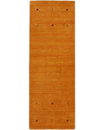 Tapis de laine Gabbeh Uni couloir Jaune