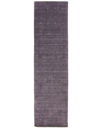 Tapis de laine Gabbeh Uni couloir Gris