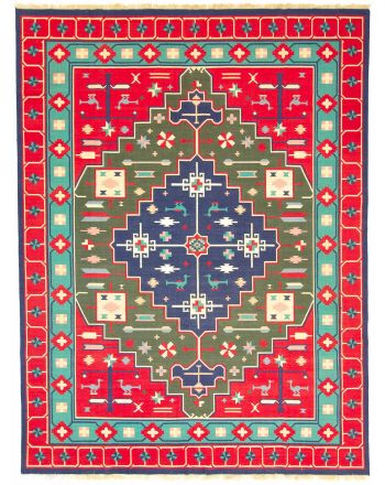 Tapis tissé à plat Kilim India