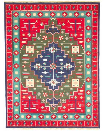 Tapis tissé à plat Kilim India