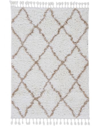 Tapis à poils longs Eddy Beige