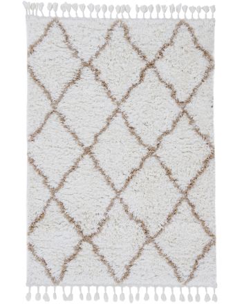 Tapis à poils longs Eddy Beige