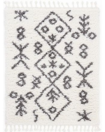 Tapis à poils longs Linn Blanc