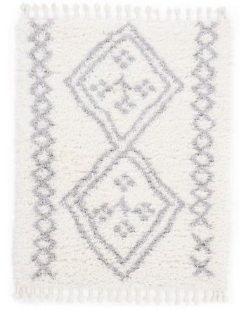 Tapis à poils longs Fiona Blanc