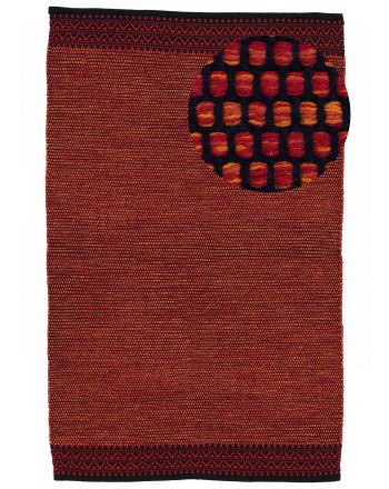 Tapis tissé à plat Kilim Mia Rouge