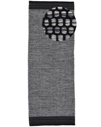 Tapis tissé à plat Kilim Mia couloir Gris
