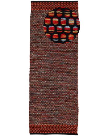 Tapis tissé à plat Kilim Mia couloir Orange