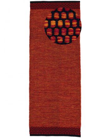 Tapis tissé à plat Kilim Mia couloir Rouge
