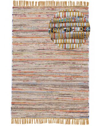 Tapis tissé à plat Kilim Chindi Gelb