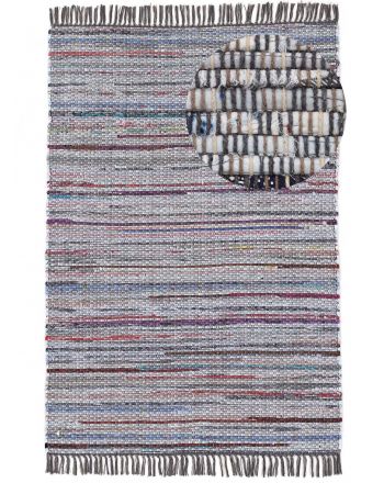 Tapis tissé à plat Kilim Chindi Grau