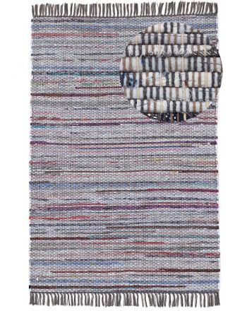 Tapis tissé à plat Kilim Chindi Gris