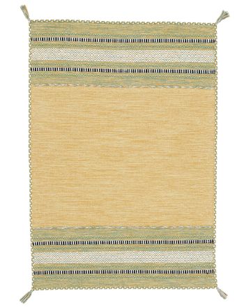 Tapis tissé à plat Kilim Azizi Jaune