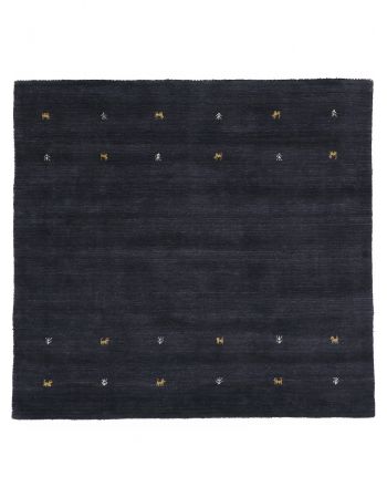 Tapis de laine Gabbeh Uni Noir