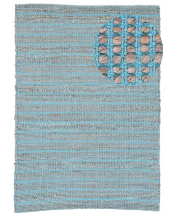 Tapis de Jute Lara Turquoise