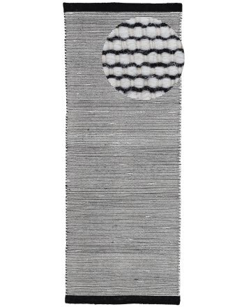 Tapis de laine Mona Noir et Blanc