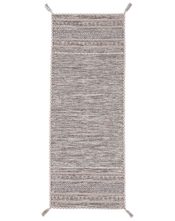 Tapis tissé à plat Kilim Azizi couloir Beige
