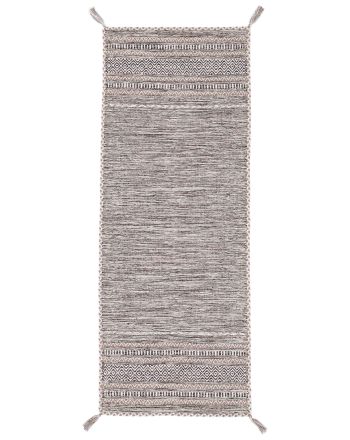 Tapis tissé à plat Kilim Azizi couloir Beige