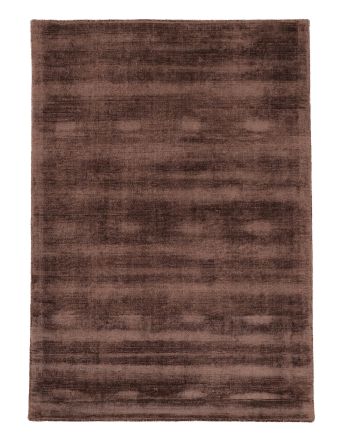 Tapis en viscose Ava Marron foncé