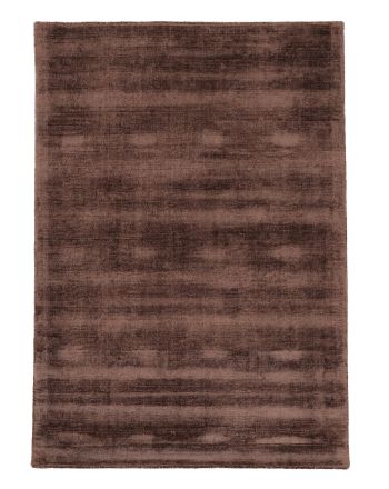 Tapis en viscose Ava Marron foncé