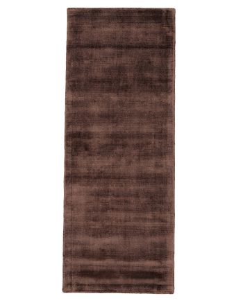 Tapis en viscose couloir Ava Marron foncé