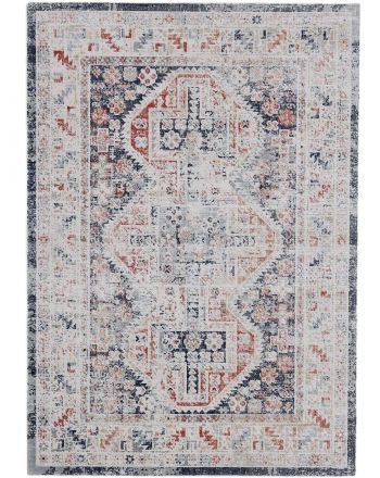 Tapis tissé à plat Rina Bleu