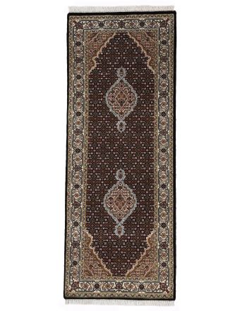 Tapis Tabriz Mahi couloir Noir