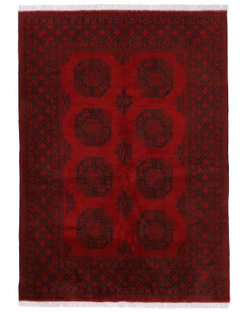 Tapis Afghan Akhche Rouge