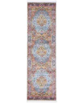 Tapis Vintage Esha couloir Multicouleur