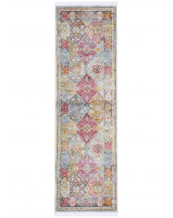 Tapis Vintage Harleen couloir Multicouleur