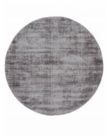 Tapis en viscose rond Ava Gris clair