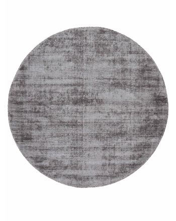 Tapis en viscose rond Ava Gris clair