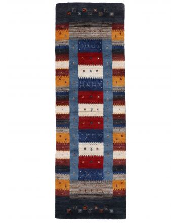 Tapis de laine Gabbeh Don couloir Multicouleur