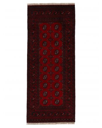 Tapis Afghan Akhche couloir Rouge
