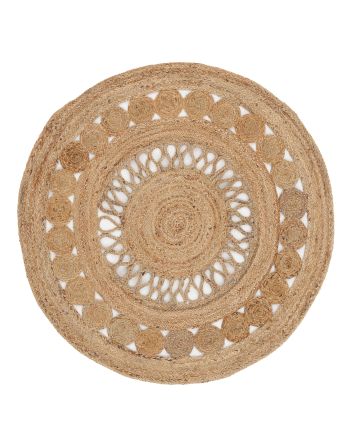 Tapis de Jute Ella ronde Beige