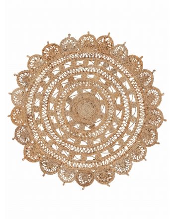 Tapis de Jute Cate ronde Beige